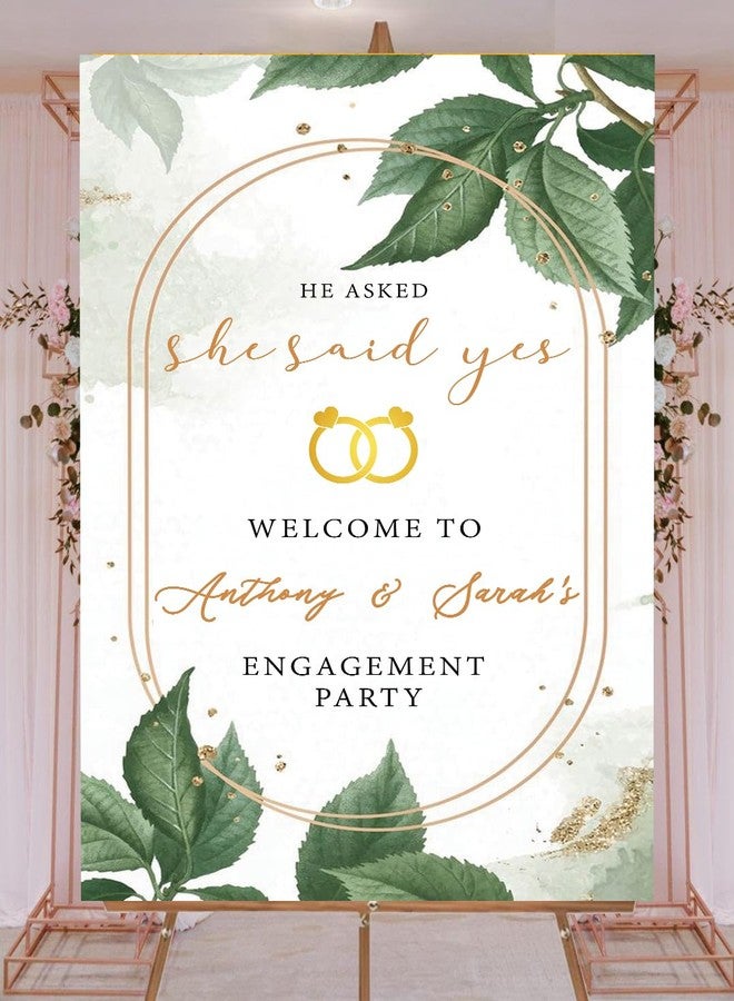 Theme My Party Customised Engagement Ceremony Welcome Sign Board I Personalized Pre Wedding Engagement Wedding Sign Board I Indian Ceremony Welcome Sign for Engagement - Image 2